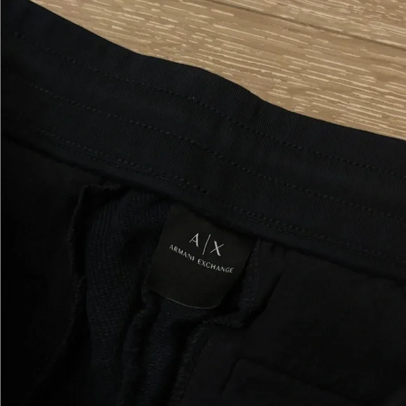 Armani Exchange Navy Logo Sweatpants - Picture 4 of 8